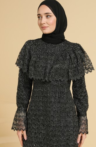 Black Hijab Evening Dress 11846