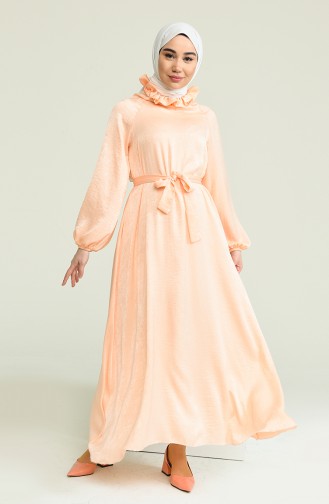 Lachsrosa Hijab Kleider 0220A-06