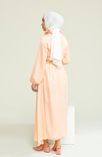 Lachsrosa Hijab Kleider 0220A-06
