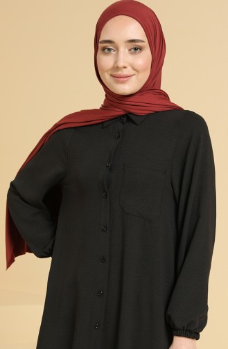 Tunik Pantolon İkili Takim 7403-01 Siyah