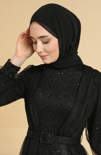 Habillé Hijab Noir 5629-03