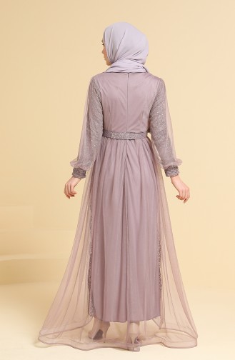 Lila Hijab-Abendkleider 5629-07