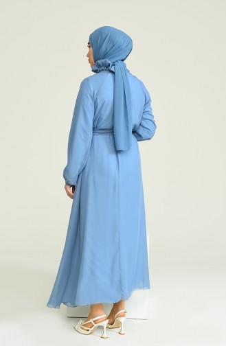 Indigo Hijab Dress 0220-04