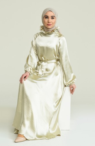Yellow Hijab Dress 0220A-01