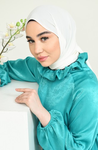 Grün Hijab Kleider 0220A-04