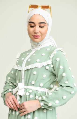 Khaki Hijab Kleider 0852-02