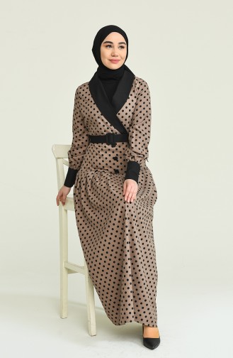 Nerz Hijab Kleider 10026-5.Vizon