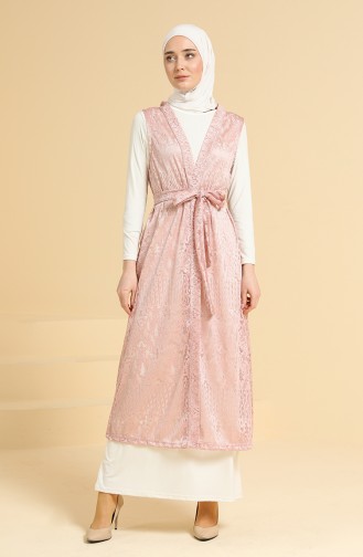 Gilet Sans Manches Rose Pâle 1459-02