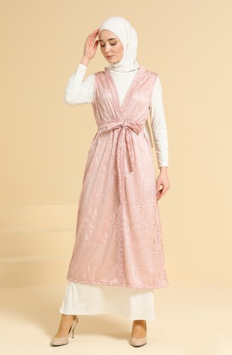 Gilet Sans Manches Rose Pâle 1459-02