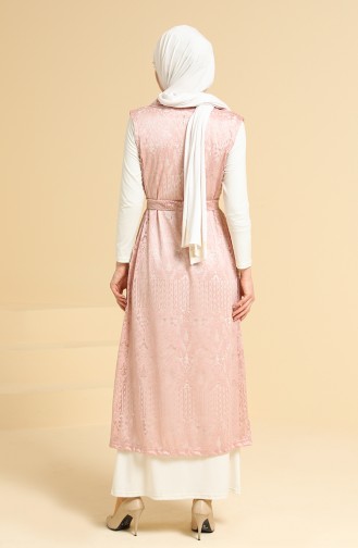 Gilet Sans Manches Rose Pâle 1459-02