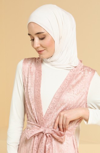 Gilet Sans Manches Rose Pâle 1459-02