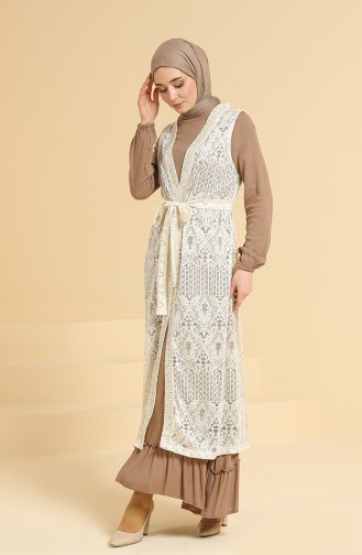 Cream Gilet 1459-04