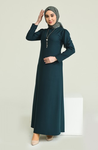 Emerald Green Hijab Dress 4508-06