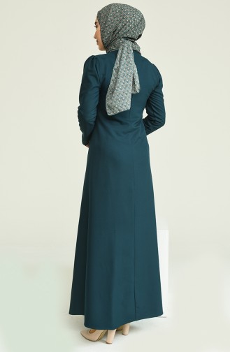 Emerald Green Hijab Dress 4508-06