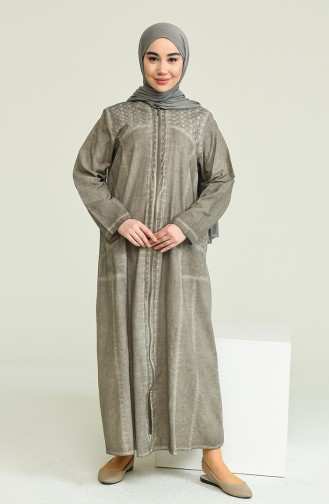 Light Beige Abaya 6969-04