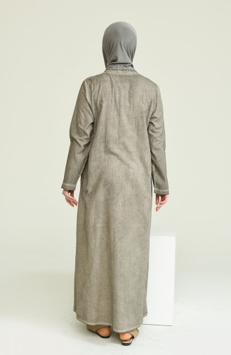 Light Beige Abaya 6969-04