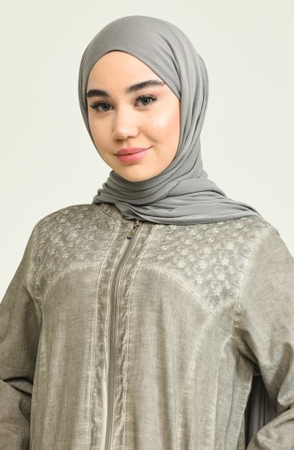 Light Beige Abaya 6969-04