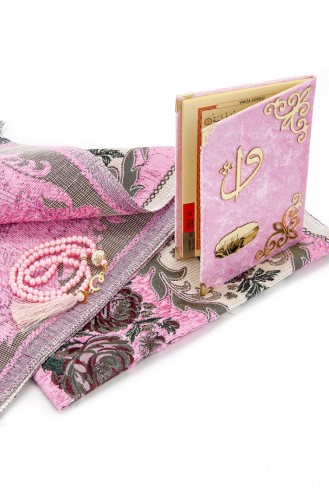 Tapis de Prière Velours Couleur Rose 27616