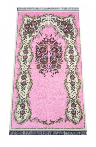 Tapis de Prière Velours Couleur Rose 27616