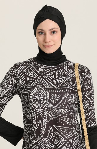 Weiß Hijab Badeanzug 02121-01