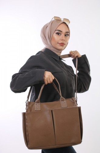 Brown Shoulder Bags 6008-02
