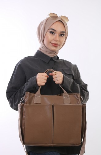 Brown Shoulder Bags 6008-02