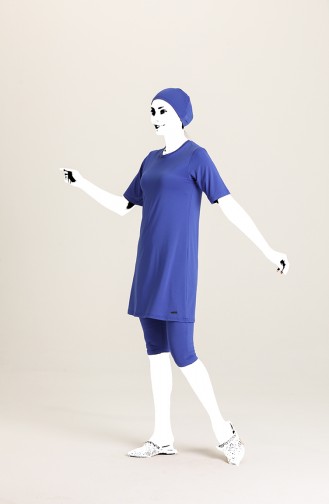 Saks-Blau Hijab Badeanzug 22700-03