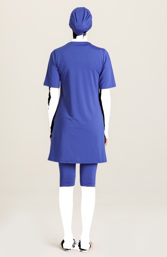 Saks-Blau Hijab Badeanzug 22700-03