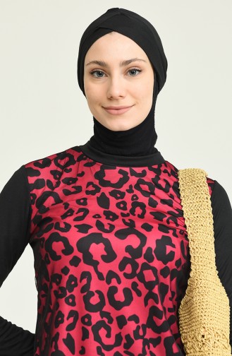 Schwarz Hijab Badeanzug 02118-01