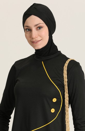Maillot de Bain Hijab Jaune 02107-02