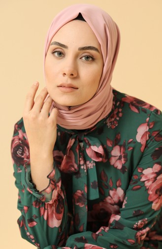 Smaragdgrün Hijab Kleider 4011-01