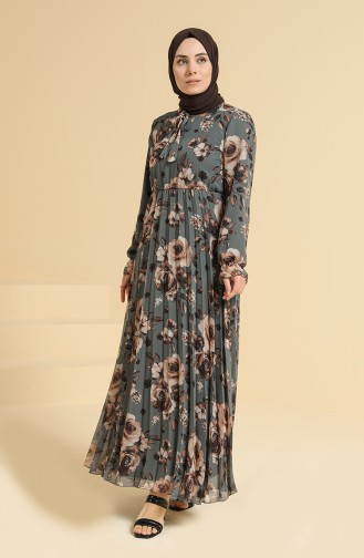 Anthracite Hijab Dress 4011-05