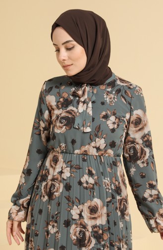 Anthrazit Hijab Kleider 4011-05