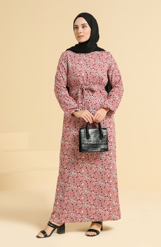 Dusty Rose Hijab Dress 0095A-02
