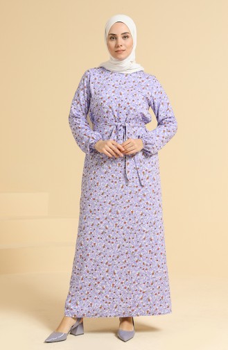 Lilac İslamitische Jurk 0095C-01