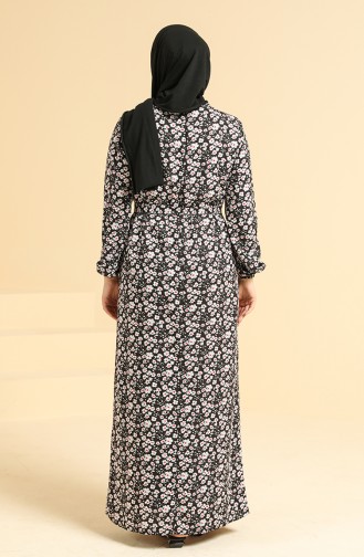 Schwarz Hijab Kleider 0095E-01