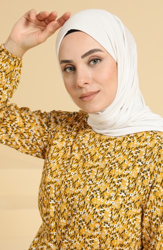 Mustard İslamitische Jurk 0096A-04