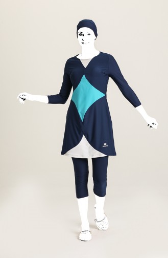 Navy Blue Modest Swimwear 2012-03
