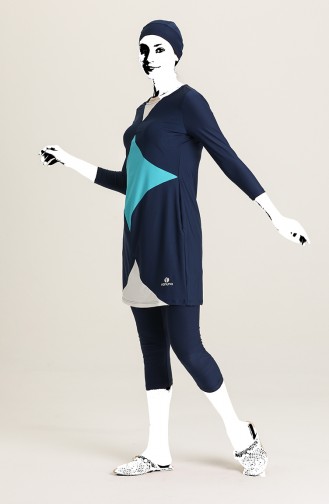 Navy Blue Modest Swimwear 2012-03
