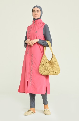 Beige-Rose Hijab Badeanzug 2210-01