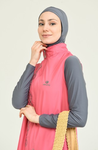 Beige-Rose Hijab Badeanzug 2210-01