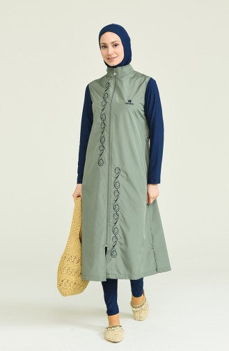 Khaki Hijab Badeanzug 2210-04