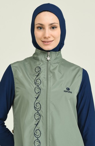 Khaki Hijab Badeanzug 2210-04