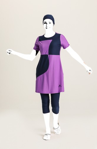 Purple Swimsuit Hijab 2309-01