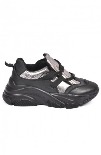 Papuçcity 02051 Kadın Günlük Spor Ayakkabı Siyah Gri