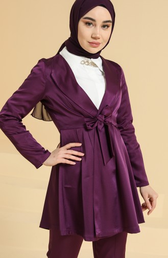 Saten Kombin Mor 10658