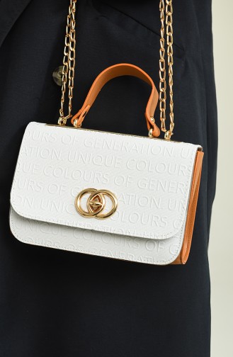 Weiß Schultertasche 3597-09