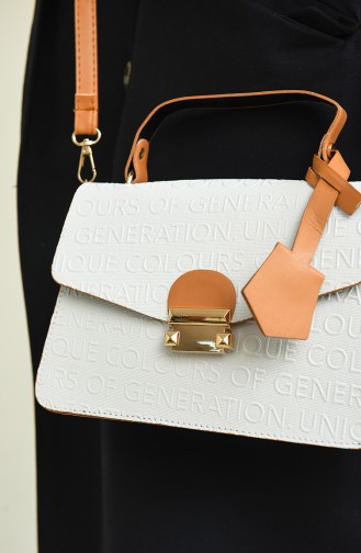 Weiß Schultertasche 3600-09