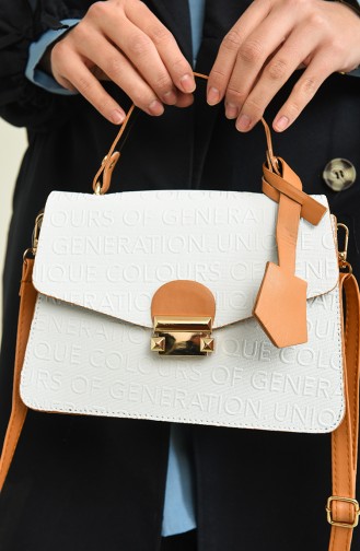 Weiß Schultertasche 3600-09