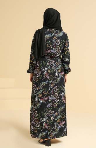 Black Hijab Dress 0095B-02
